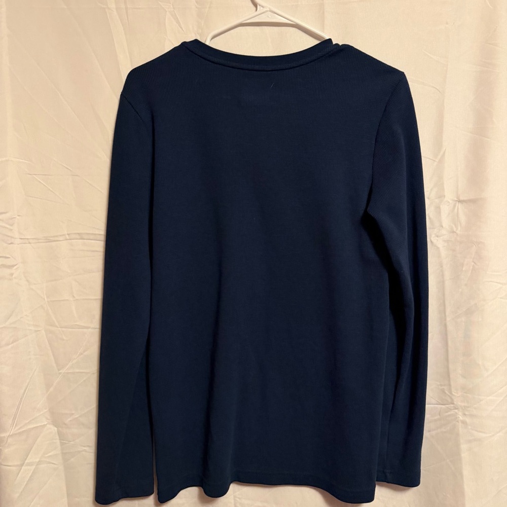 Hurley Dark Blue‎ Long Sleeve Henley - Picture 3 of 4